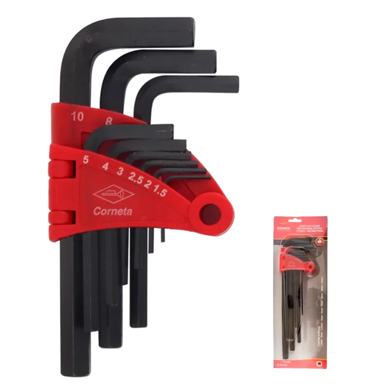 JOGO DE CHAVE ALLEN CORNETA LONGO 1,5 A 10MM
