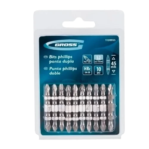 BITS PHILIPS N.2 X 45MM DUPLA GROSS C/10