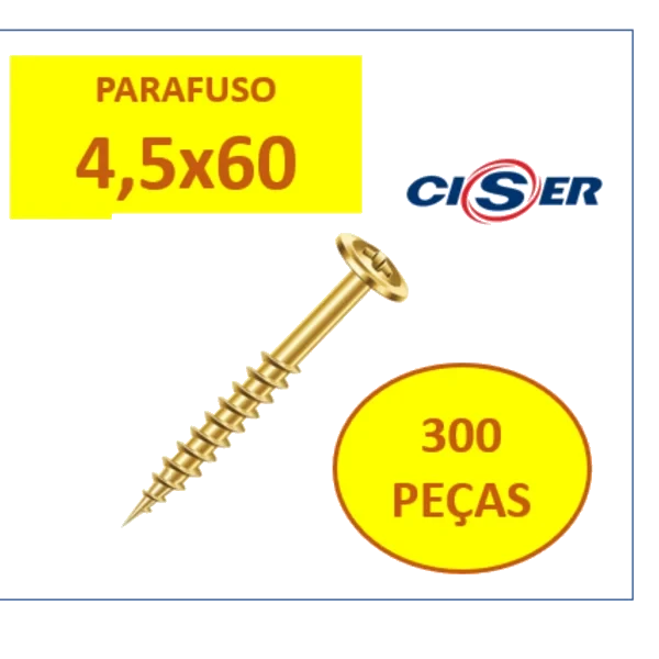PARAFUSO CHIPBOARD FLANGEADO 4.5 X 60 C/03-CISER