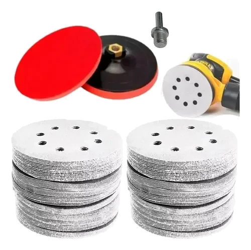 DISCO DE LIXA PLUMA BRANCO 125MM 180-DIS-FLEX - 0803