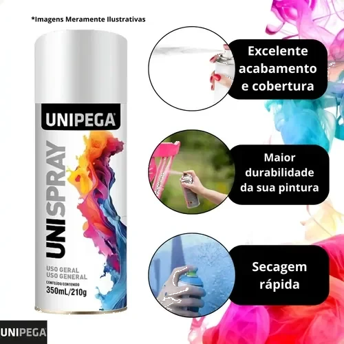 UNIPEGA TINTA SPRAY USO GERAL AMARELO 350ML/210G U