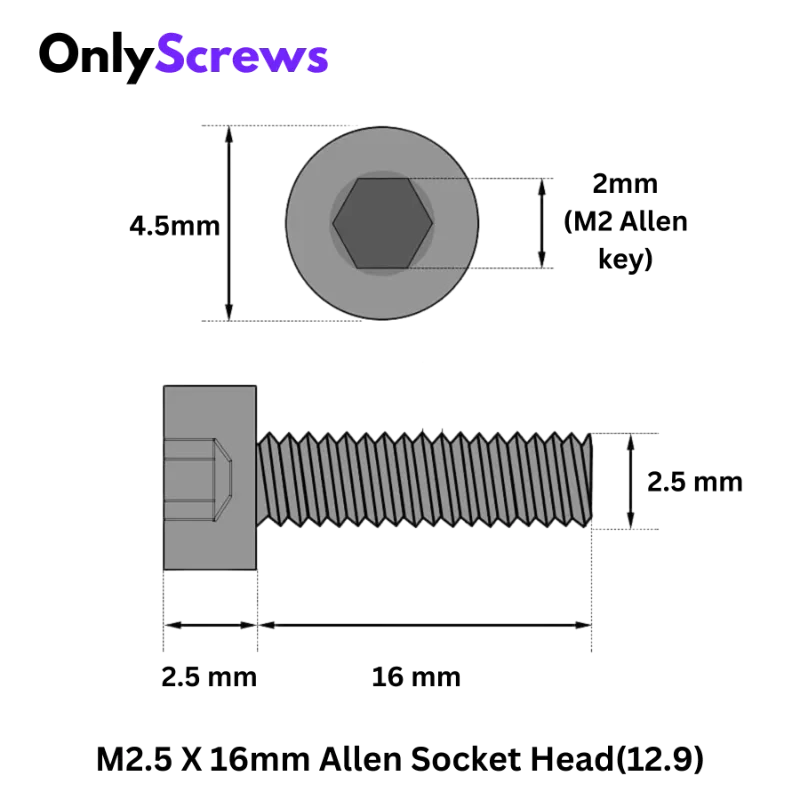 PARAFUSO ALLEN CL SI AC 12.9 MA 05 X 12 RI C/5 BELENUS