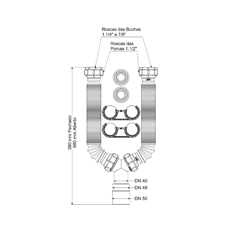 KRONA-862/-MULTISIFAO-TUBO EXTENSIVEL C/48