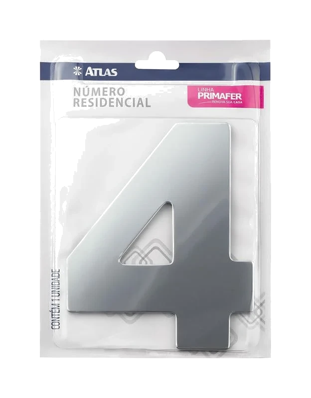 NUMERO PARA CASA ADESIVO 4 ACM ESC ATLAS 3001/4