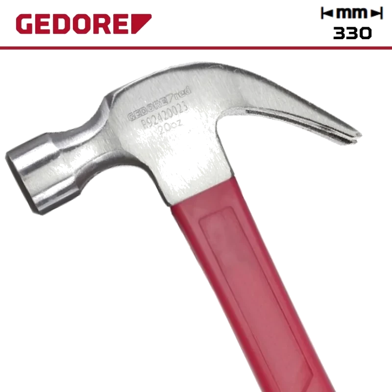 MARTELO UNHA CABO FIBRA GEDORE RED 25MM