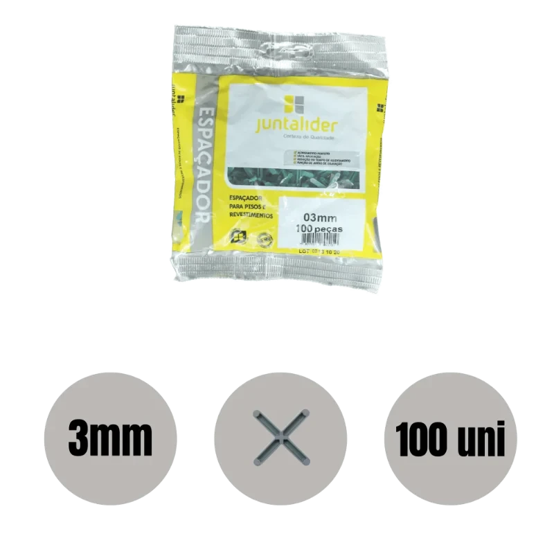 CORTAG-ESPACADOR DE PISO CRUZETA 3MM C/100