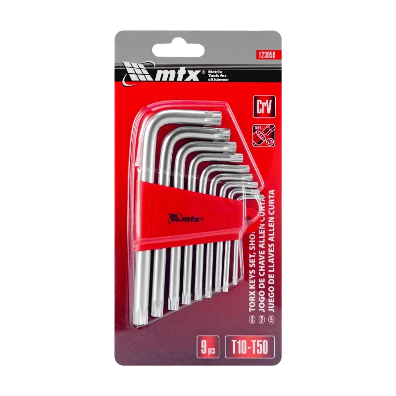 JOGO DE CHAVE TORX MTX  CURTA  T10 A T50
