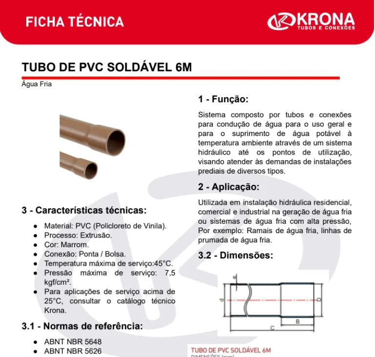KRONA-0025-TUBO PVC SOLDAVEL 6M-32MM