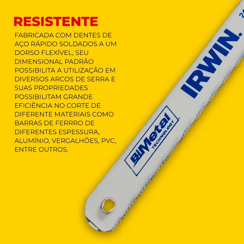 IRWIN-LAMINA P/SERRA MANUAL BIMETAL SIMPLES 24 DENT