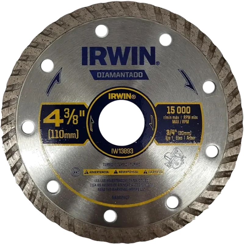 IRWIN-DISCO DIAMANTADO PREMIUM LISO 110MM