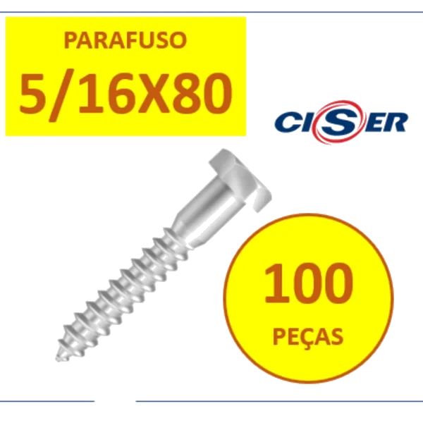 PARAFUSO SEXTAVADO ROSCA SOBERBA-C 5/16 X 80 C/1 R
