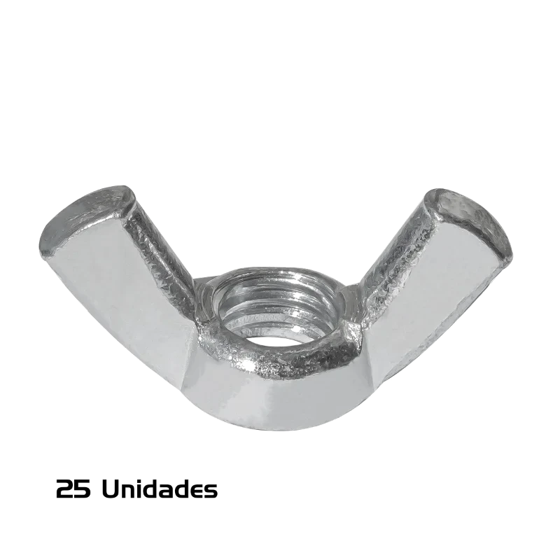 PORCA BORBOLETA MA 12MM ZB C/1