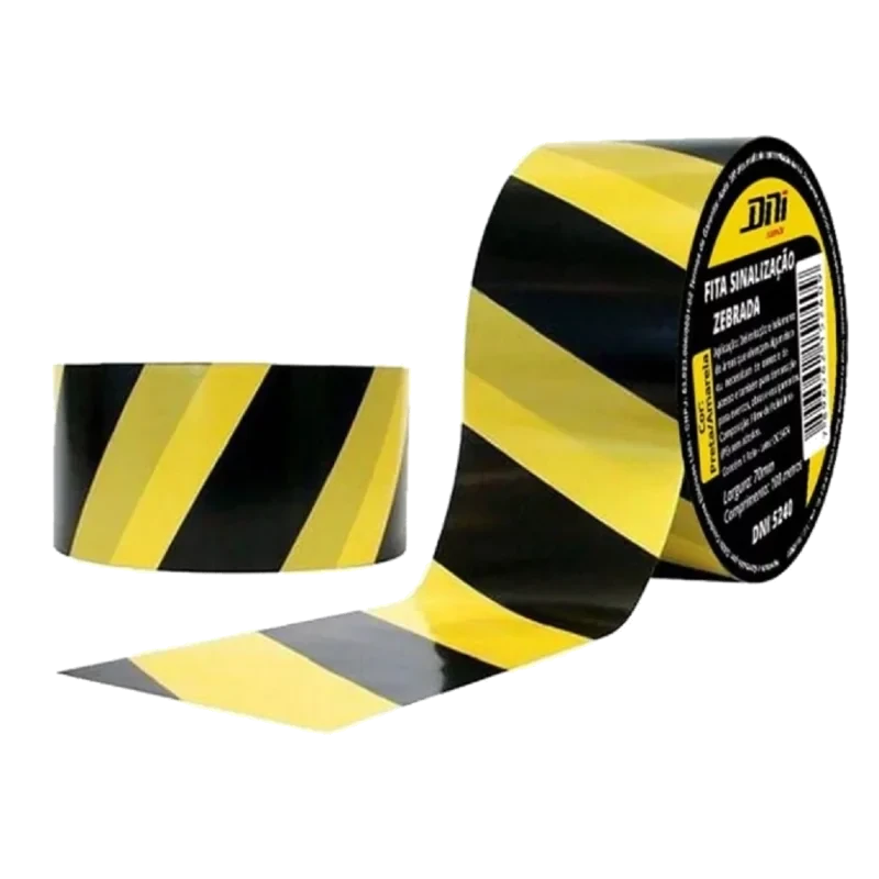 FITA ZEBRADA PT/AM 70MM X 160M C/10- SEAL TAPE