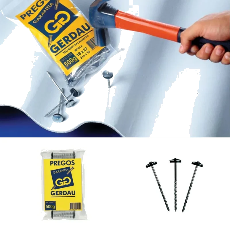 PREGO TELHEIRO ONDA 24 - 18 X 27 GERDAU C/500G