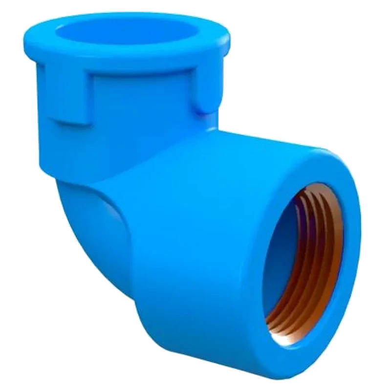 KRONA-499/-JOELHO 90 AZUL C/BUCHA LATAO 25MM X 1/2 C