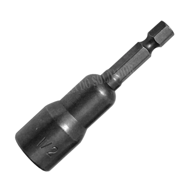 SOQUETE CANHAO MAGNETICO P/APARAFUSAD-E 1/2X65M