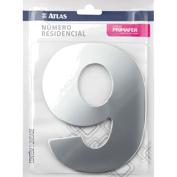 NUMERO PARA CASA ADESIVO 9 ACM ESC ATLAS 3001/9