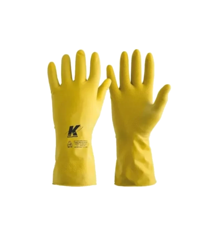 LUVA LATEX KAL REFORCADA AMARELA T.08 M - KALIPSO