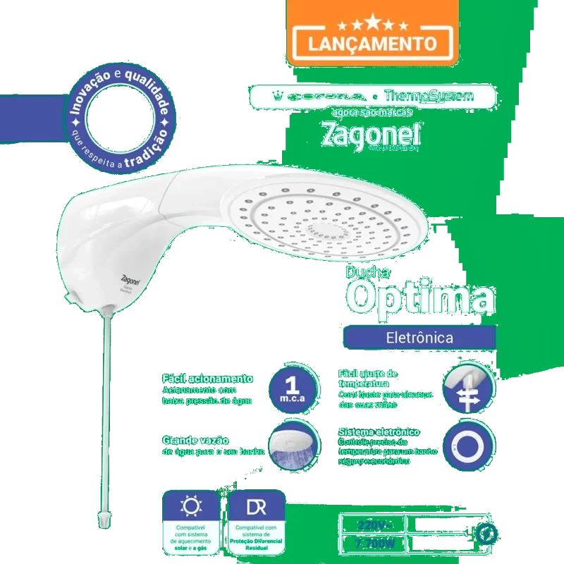 ZAGONEL-DUCHA OPTIMA ELETRONICA TURBO 7700W 220V