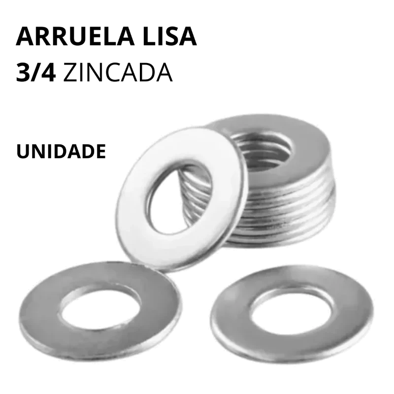 ARRUELA LISA-E 3/4"X3,0MM ZB C/39-AJ
