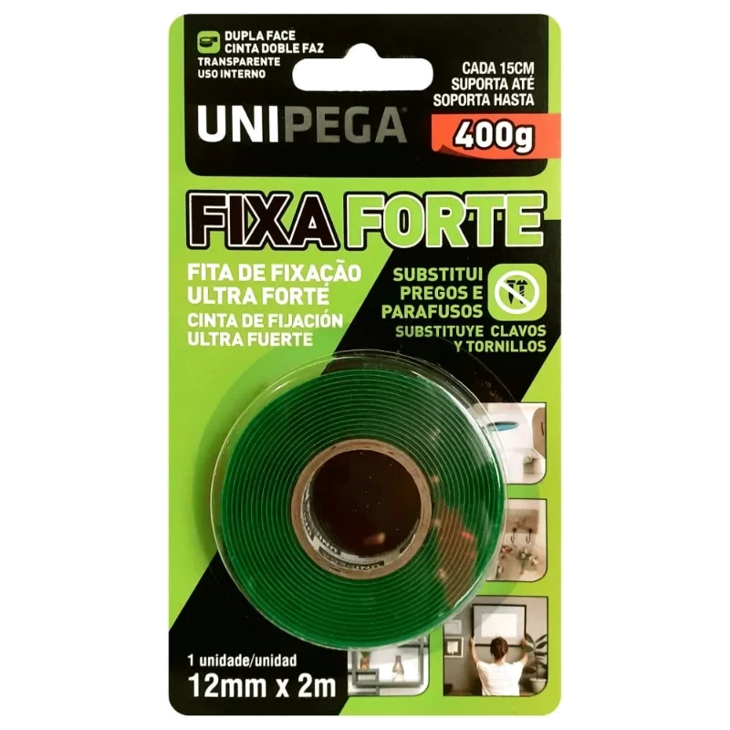 3M-FITA DUPLA FACE FIXA FORTE TRANSP. 12MMX2M