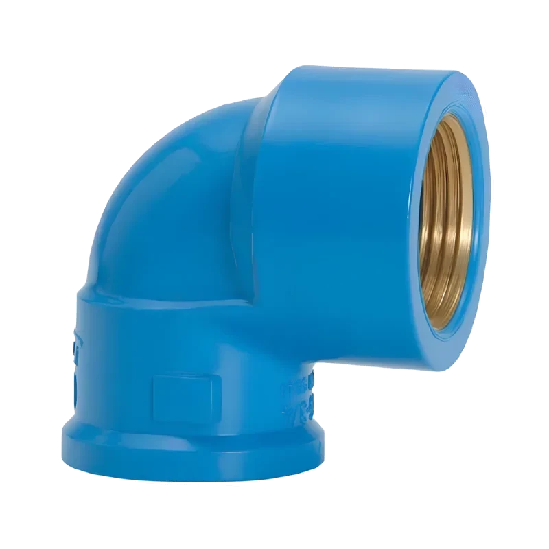 20032603-JOELHO 90° AZUL LR C/BUCHA LATAO 25X1/2- REB