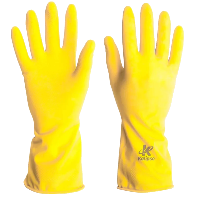 LUVA LATEX KAL REFORCADA AMARELA T.09 G - KALIPSO