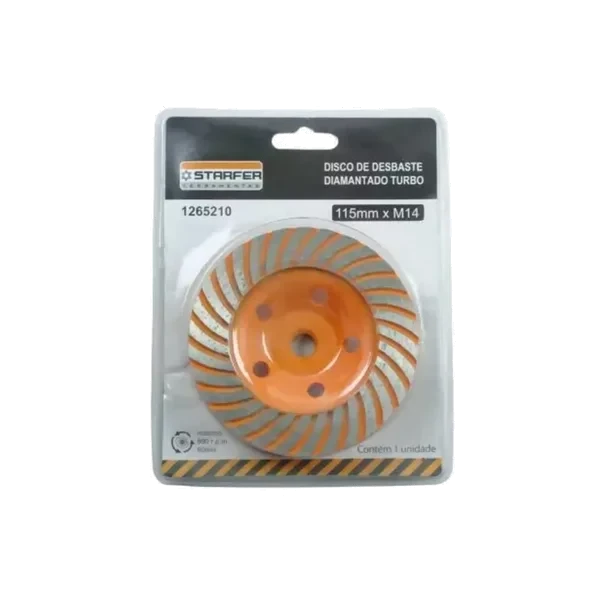 DISCO DIAMANTADO DE DESBASTE TURBO 115MMXM14-DIS