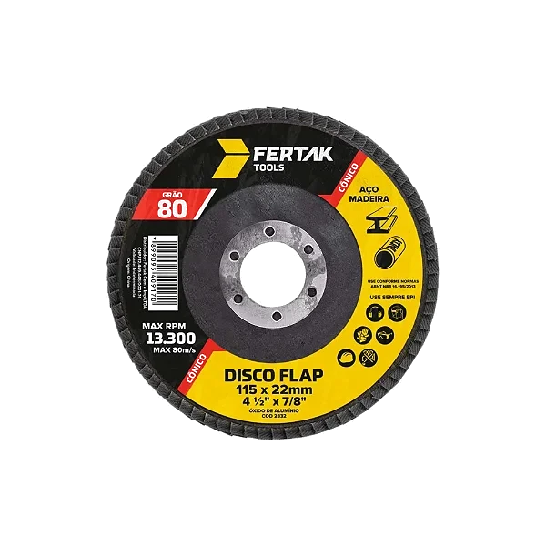 DISCO FLAP CONE 115X22MM ALO-080 - DISFLEX - 9019