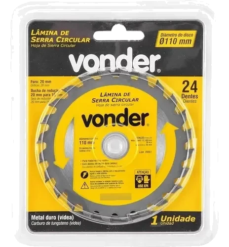SERRA CIRCULAR DE WIDEA VONDER 4" 110MMX20 24 DEN