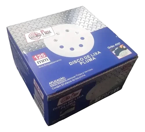 DISCO DE LIXA PLUMA BRANCO 125MM 400-DIS-FLEX - 0802