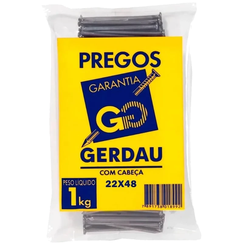 PREGO C/CABECA 20 X 48 POLIDO GERDAU