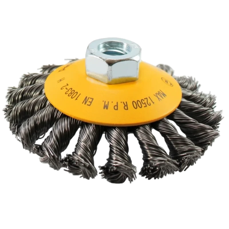 ESCOVA DE ACO CONICA 100MMXM14 TRANCADA - DIS-FLEX
