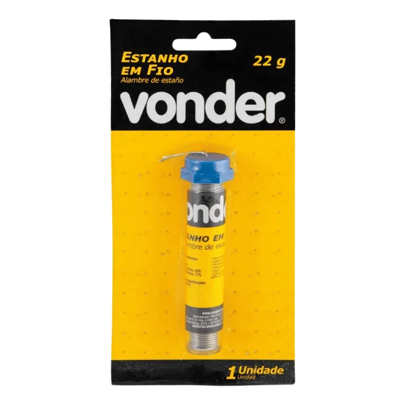 ESTANHO FIO 1MM 63X37 TUBINHO 22G- VONDER