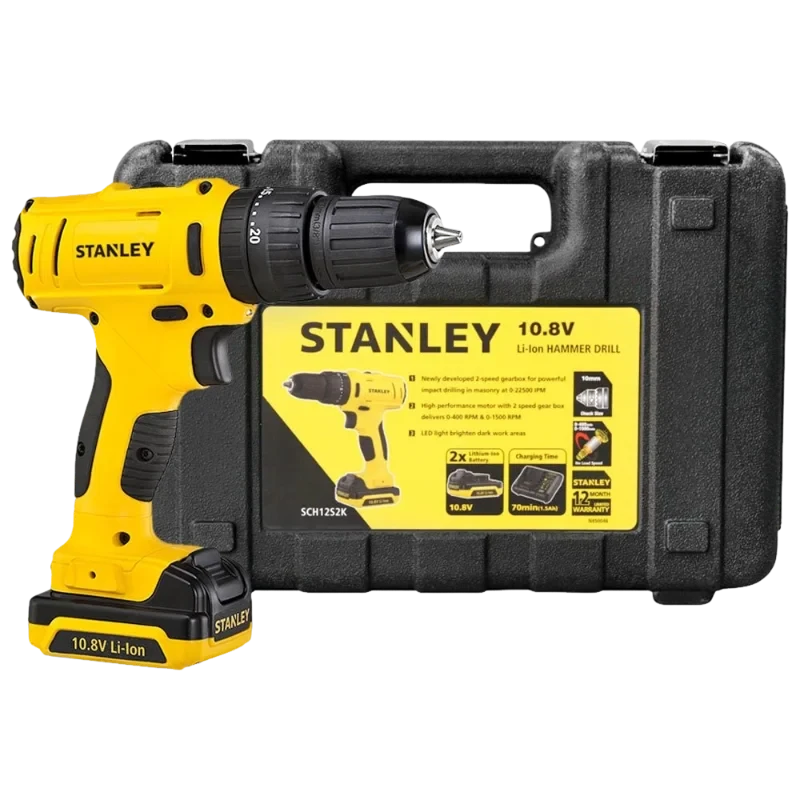 STANLEY-PARAFUSADEIRA/FURADEIRA IMPACTO 12V C/2 BA