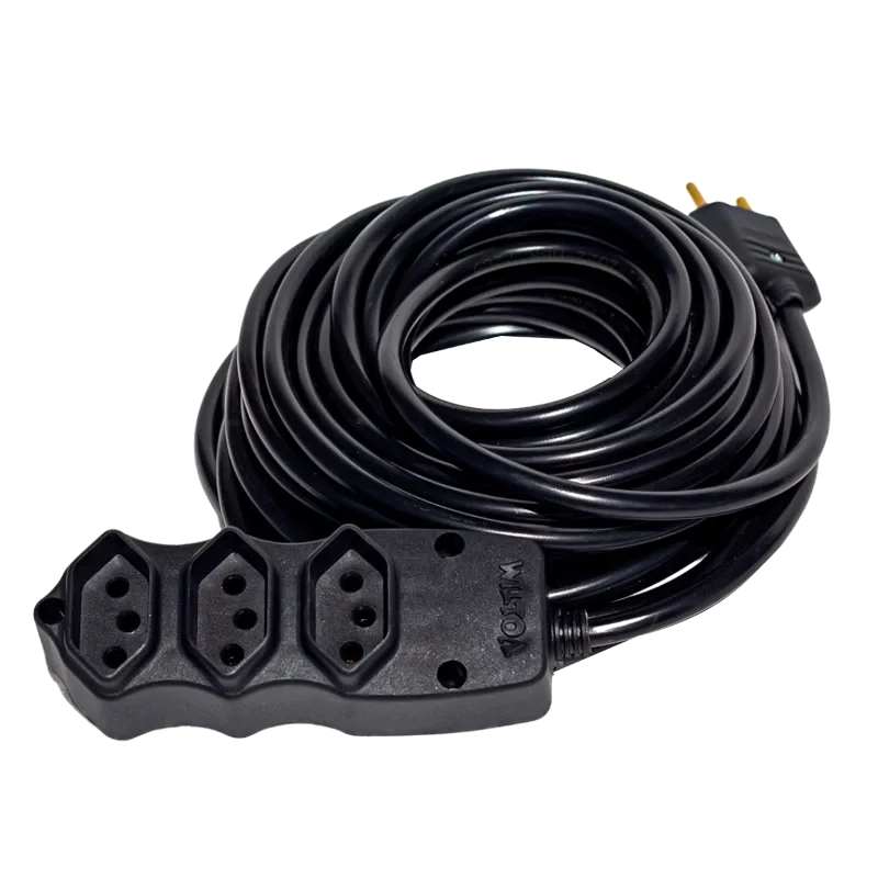 ROMAZI-EXTENSAO 10M CABO PP 3X0,75MM BC C/6- 5009