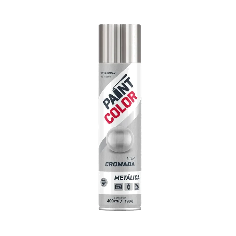 TINTA PAINTCOLOR 250ML METALICA CROMADO