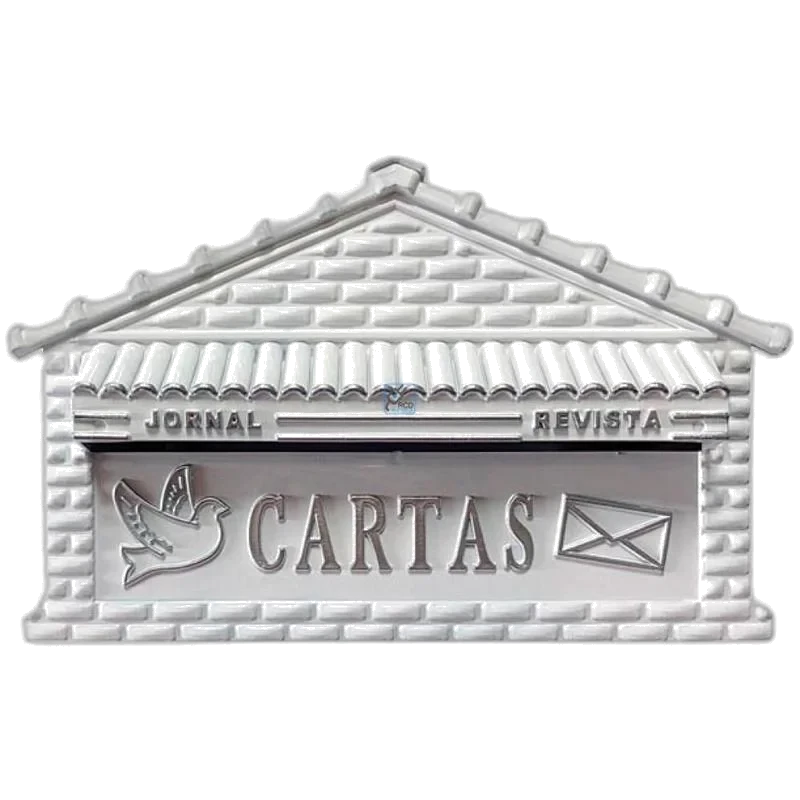 CAIXA DE CARTAS PVC REAL  BCO/OURO-04P