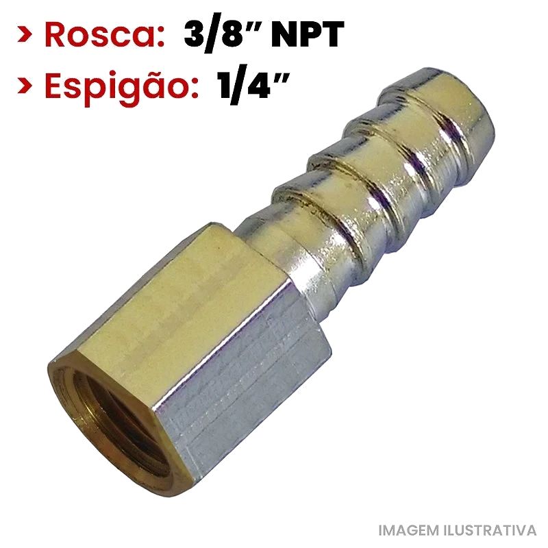 SCHWEERS-ESPIGAO FIXO FEMEA 1/4 X 3/8 - AD 657 F 3/8