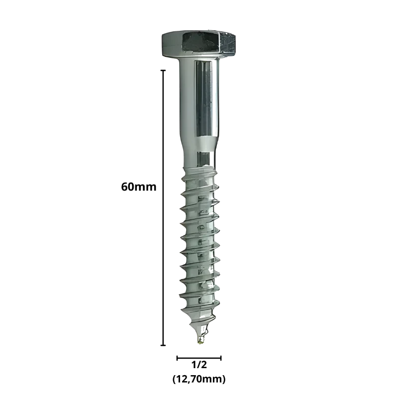 PARAFUSO SEXTAVADO ROSCA SOBERBA-E 1/2 X 60 C/0,5 J