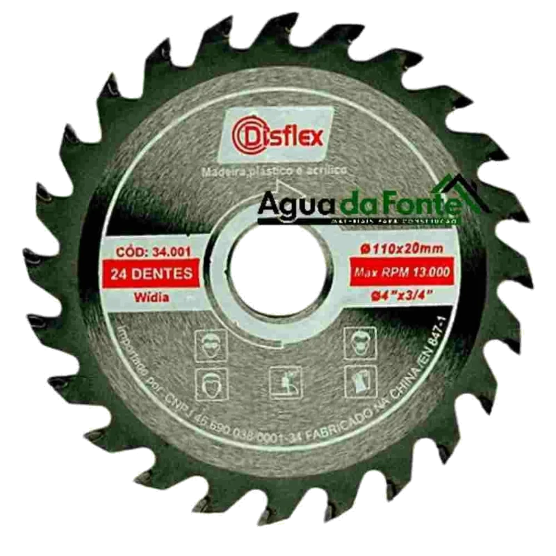 SERRA CIRCULAR DE WIDEA DISFLEX 4" 105MMX20 30 DENT