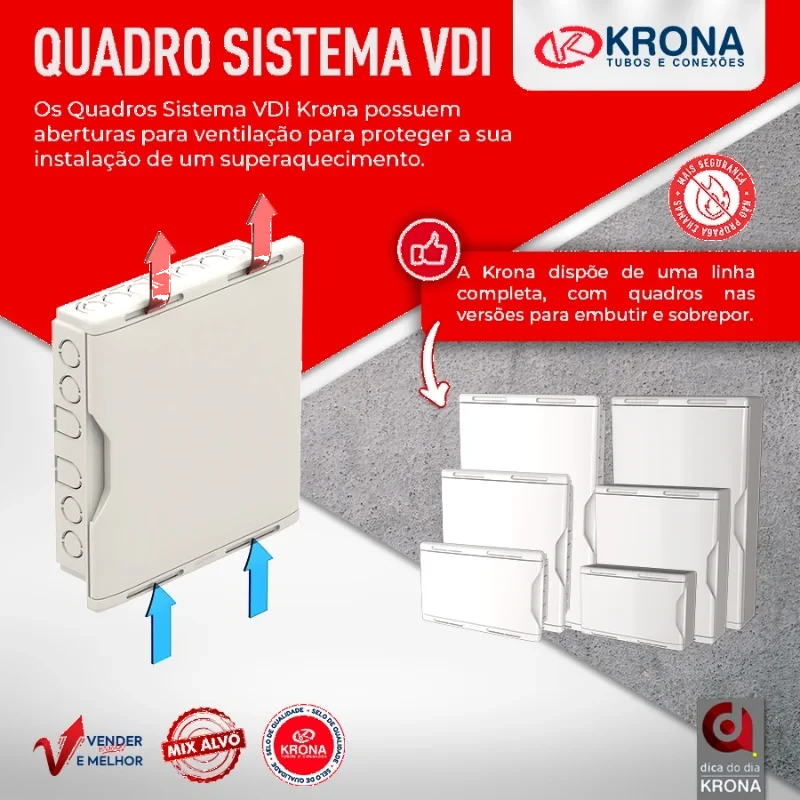 KRONA-1308/-QUADRO SISTEMA VDI 30X20 EMBUTIR