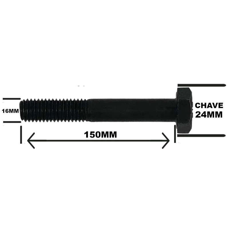 PARAFUSO SEXTAVADO ACO 8.8 16 X.150 - PASSO 2,0 - RP C