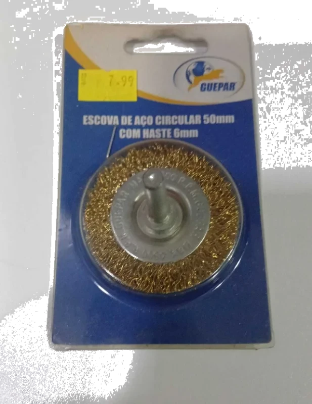 ESCOVA DE ACO CIRCULAR C/HASTE 050X06X06MM - DISFL