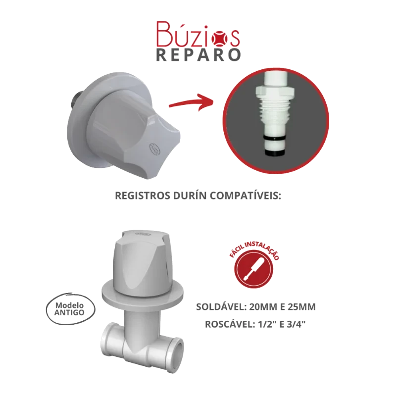 RE59-REGISTRO RIP PRESSAO 1/2" PP BCO ROSCA S/CANO