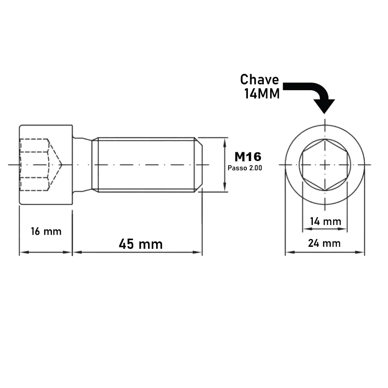 PARAFUSO ALLEN CL SI AC 12.9 MA 18 X 60 RI C/0,2 REX
