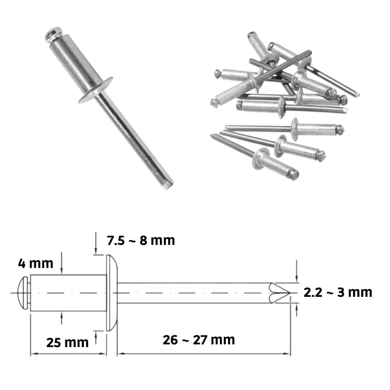 REBITE CISER 4,0 X 25 C/1 CE
