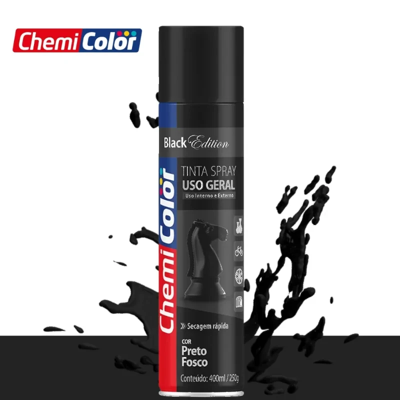 TINTA CHEMICOLOR 400ML U.G PRETO FOSCO - CHEMICOLO