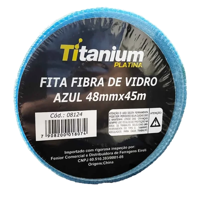 FITA TELADA FIBRA DE VIDRO PREMIUM 48MMX45M AZUL - A