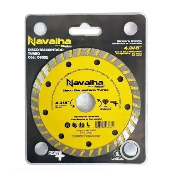 IRWIN-DISCO DIAMANTADO TURBO PORCELANATO 4.3/8 110